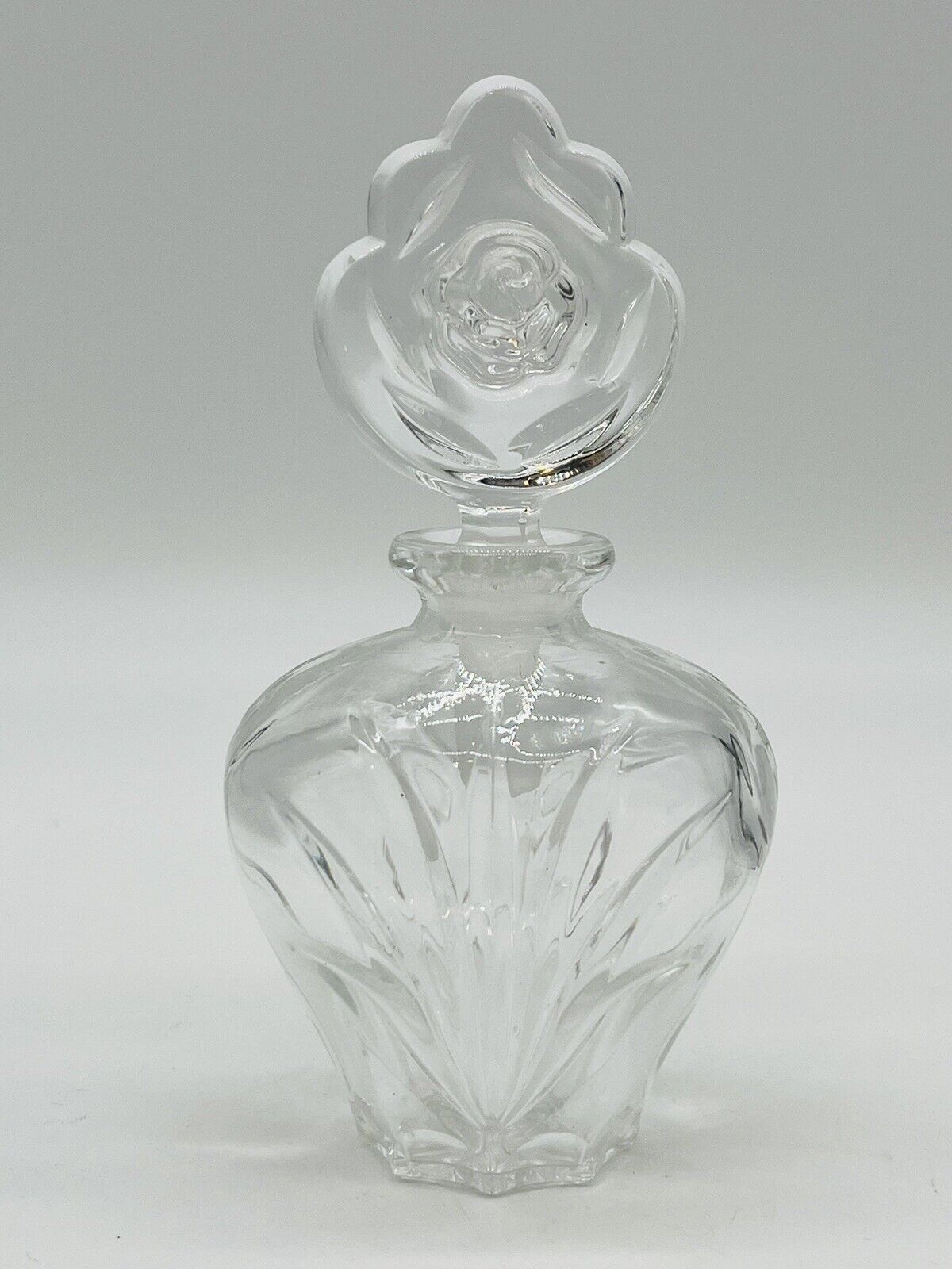 Vintage Princess House American Rose Perfume Bottle w/ Stopper 831 Crystal