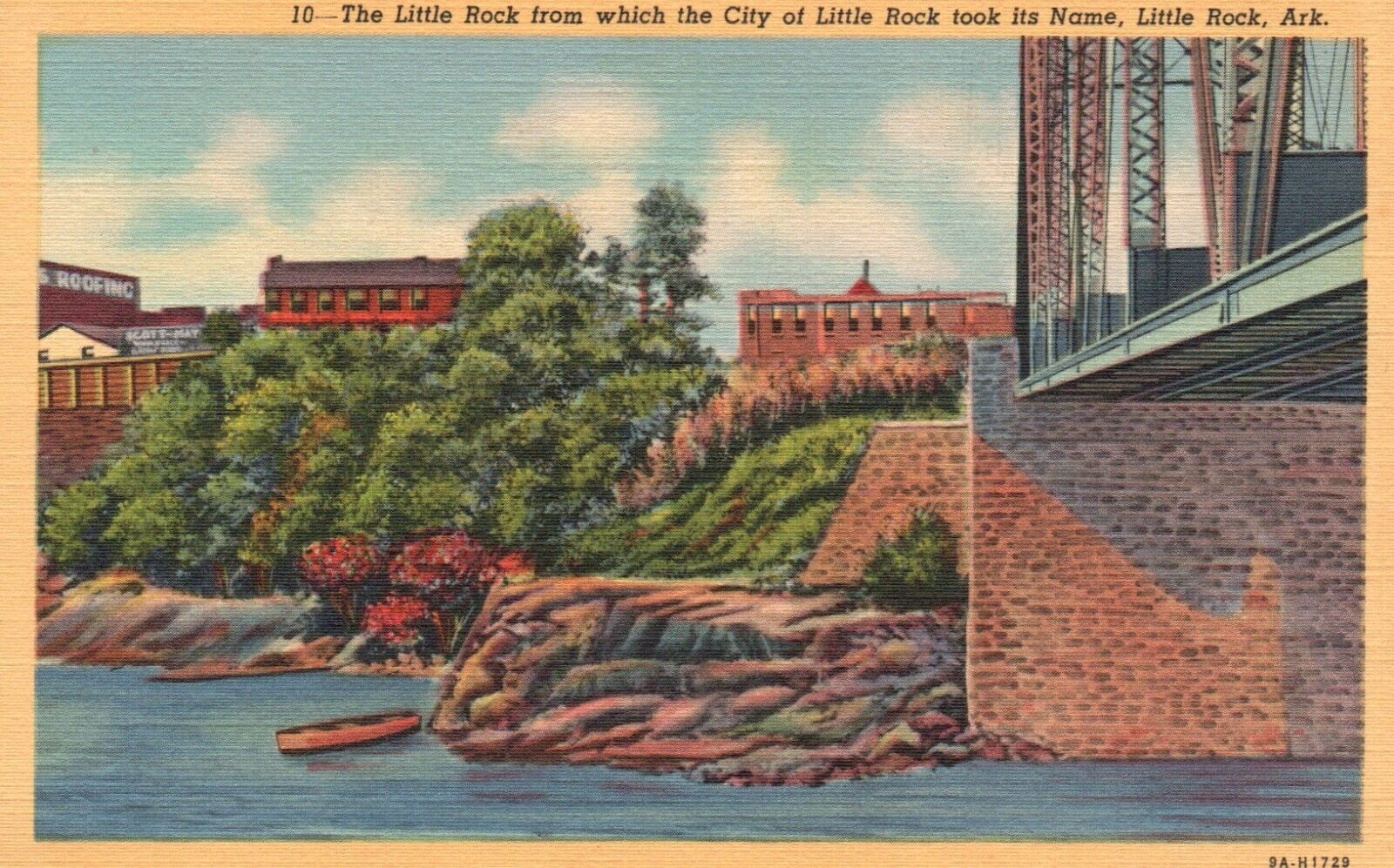 Postcard AR Little Rock from Which City took its Name Linen Vintage PC e9257