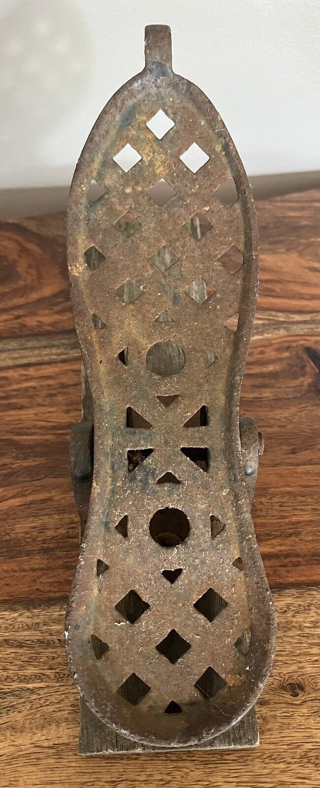 Antique Boot Scraper Attached To Piece Of Old Barn Wood