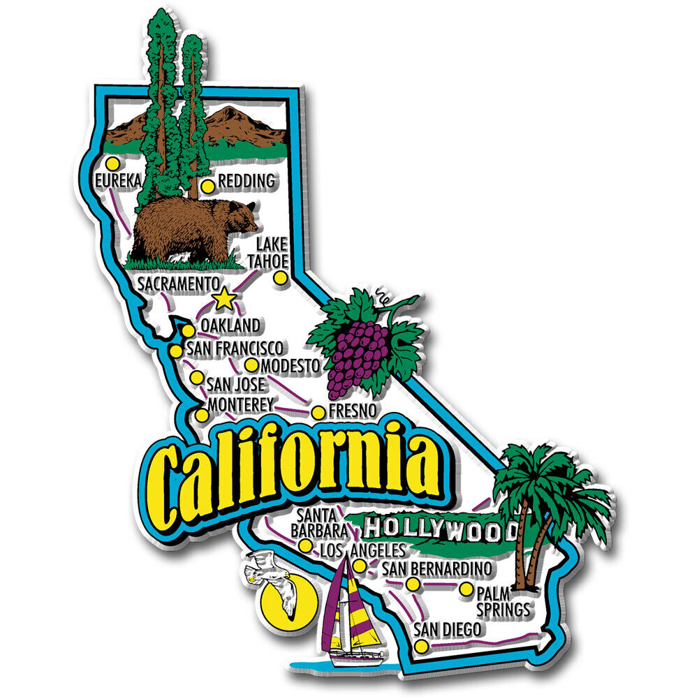 California Jumbo State Magnet by Classic Magnets