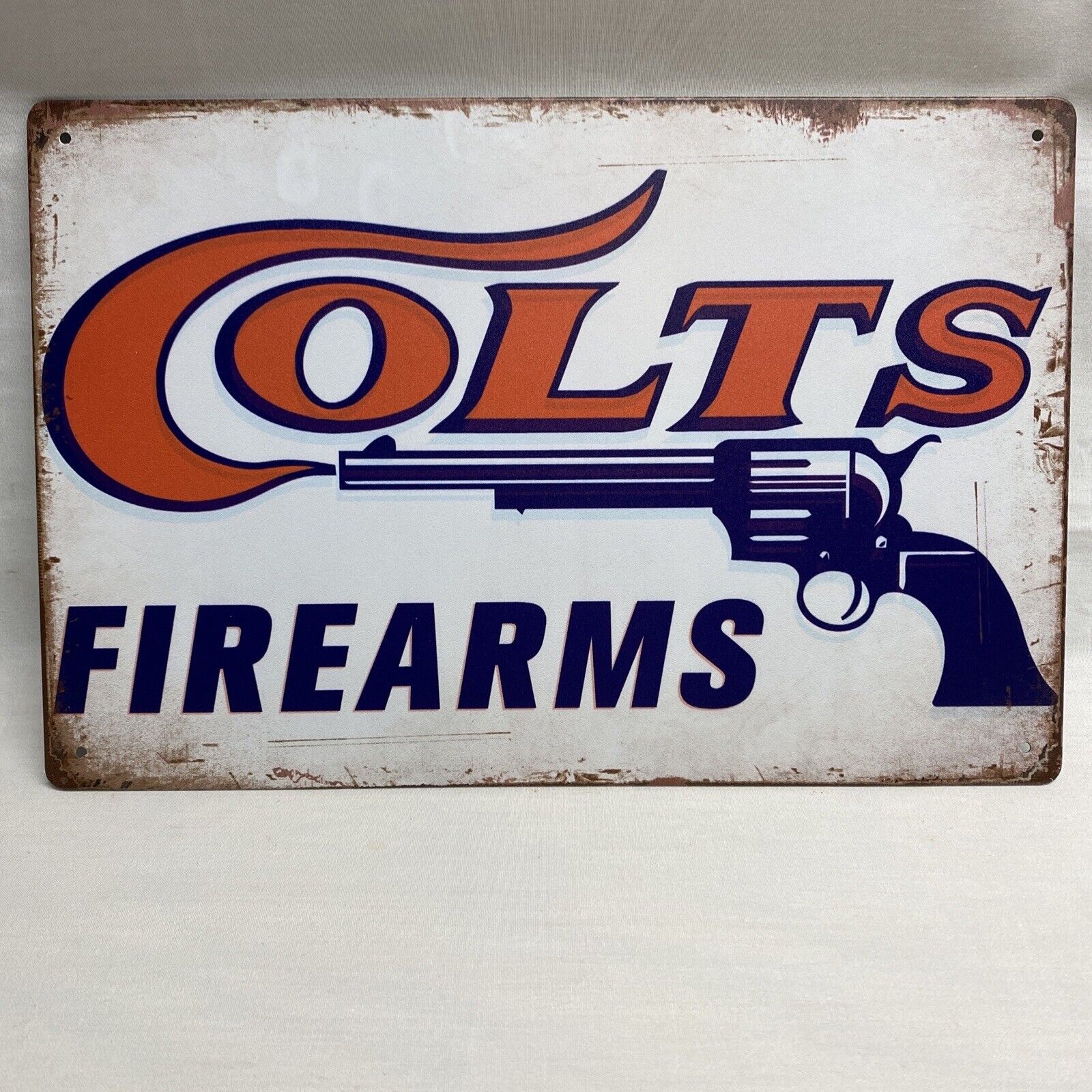 Colt Firearms Vintage Style Metal Sign Man Cave Garage Shop Bar
