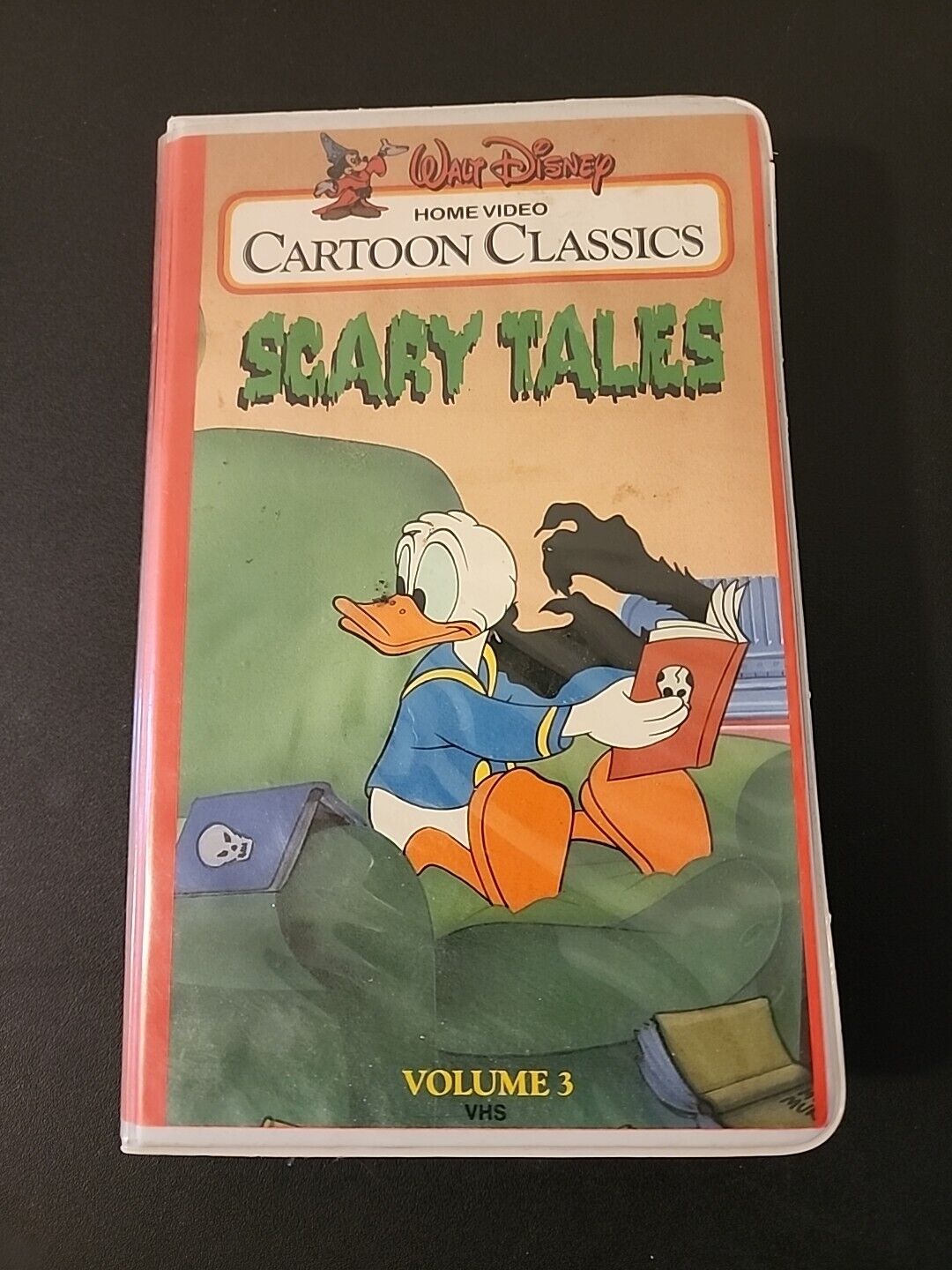 Walt DISNEY Cartoon Classics Scary Tales VHS Vintage Vol # 3 Rare - Free S&H