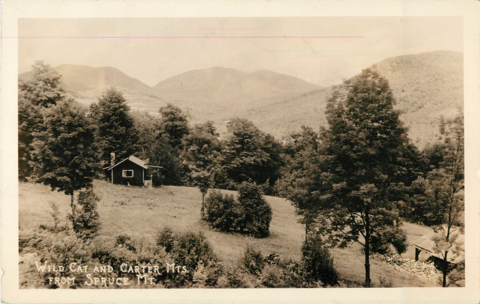 A View Of Spruce Mtn Camps, White Mountains, New Hampshire NH RPPC