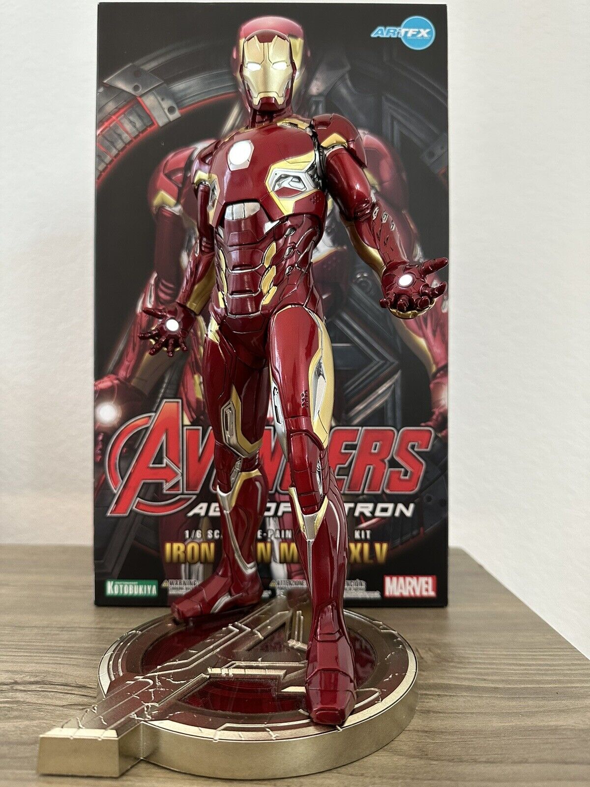 Kotobukiya ArtFX+ Iron Man Mark 45 XLV Statue Light Up 1/6 Scale Avengers Ultron