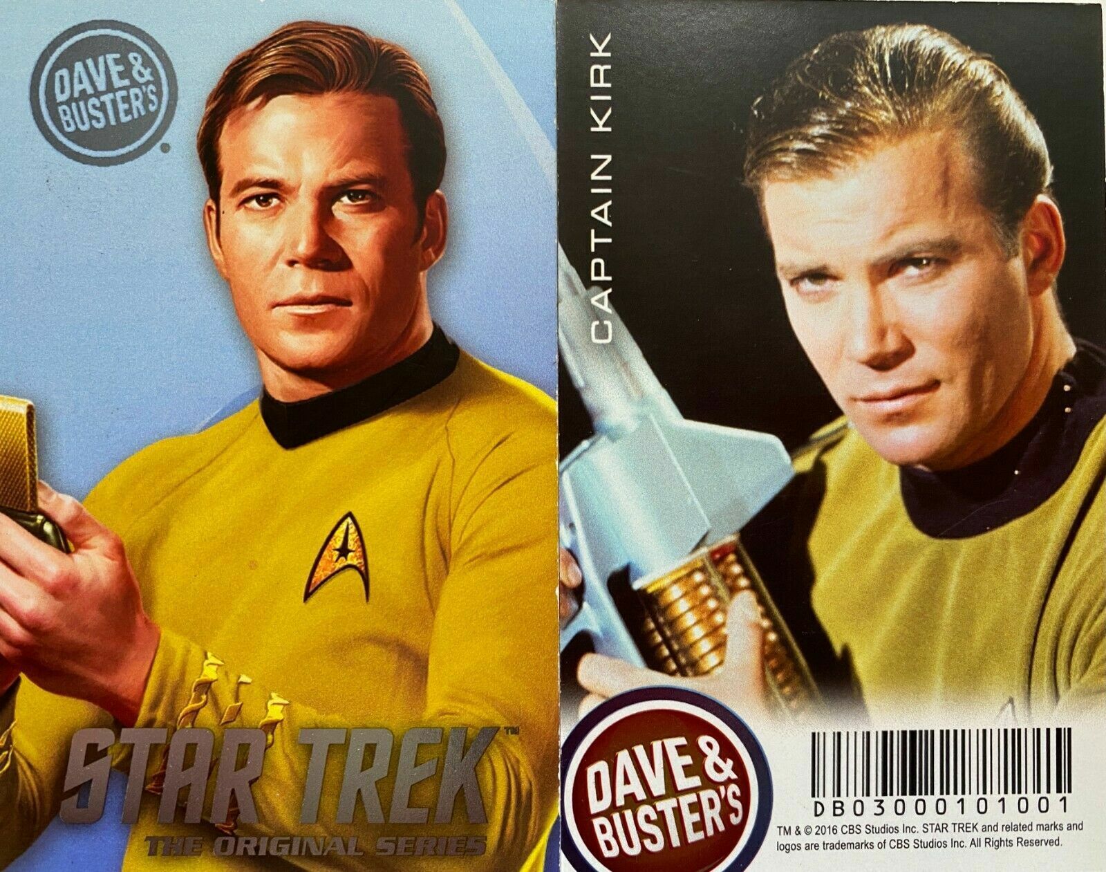 DAVE AND BUSTER'S STAR TREK THE ORIGINAL SERIES STANDARD EDITION NON FOIL CARDS