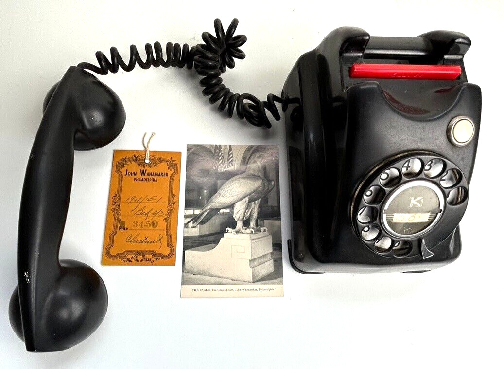 John Wanamaker 1940s Office Telephone Chestnut St. Philadelphia w/ Rare Extras