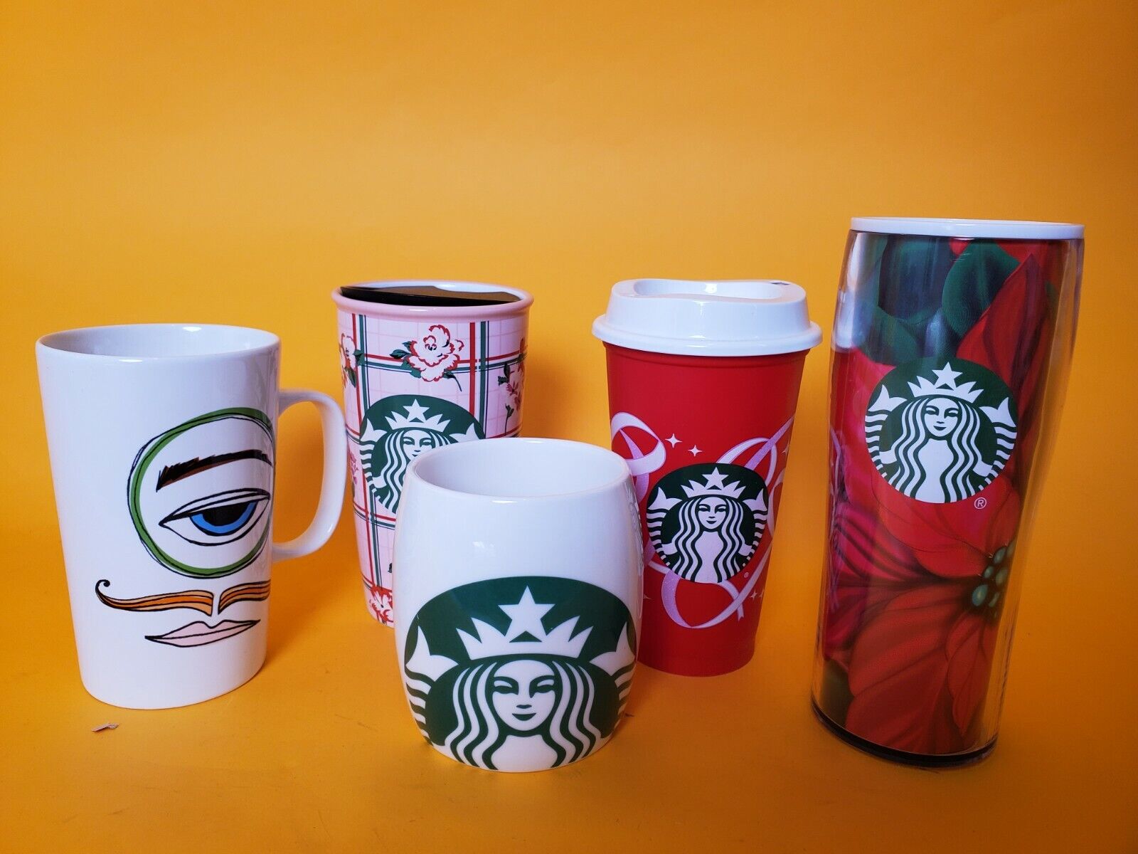 Lot of 5 assorted Starbucks cups original special edition rare 