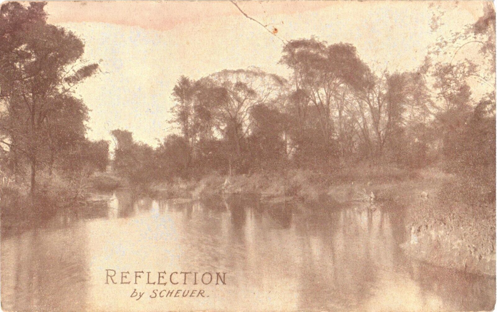 Panorama of A Beautiful River, Reflection by Scheur Postcard