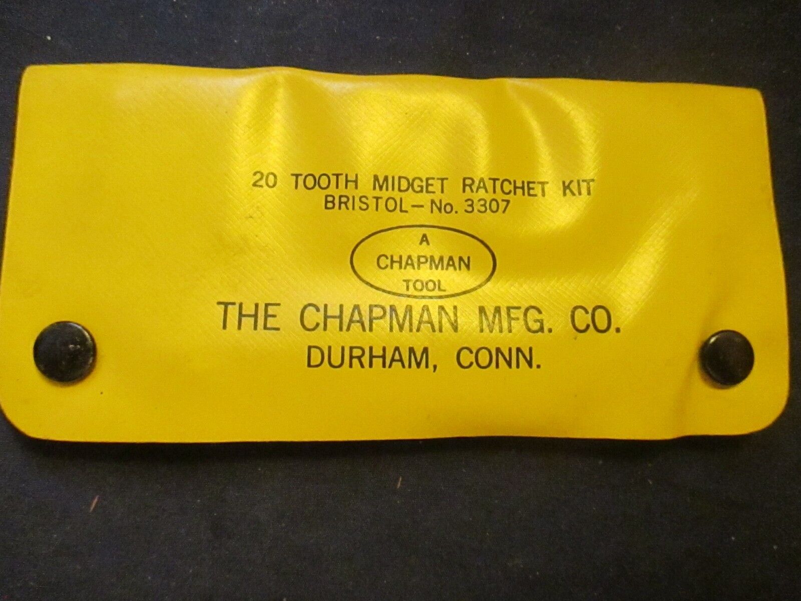 Chapman Tool Vintage 20 Tooth  6pc Hex Bits Midget Ratchet Bristol Kit No. 3307