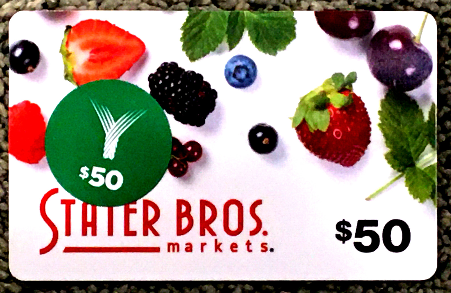 STATER BROS. Assorted Berries 2020 Gift Card $0 NO VALUE Empty STATER BROTHERS
