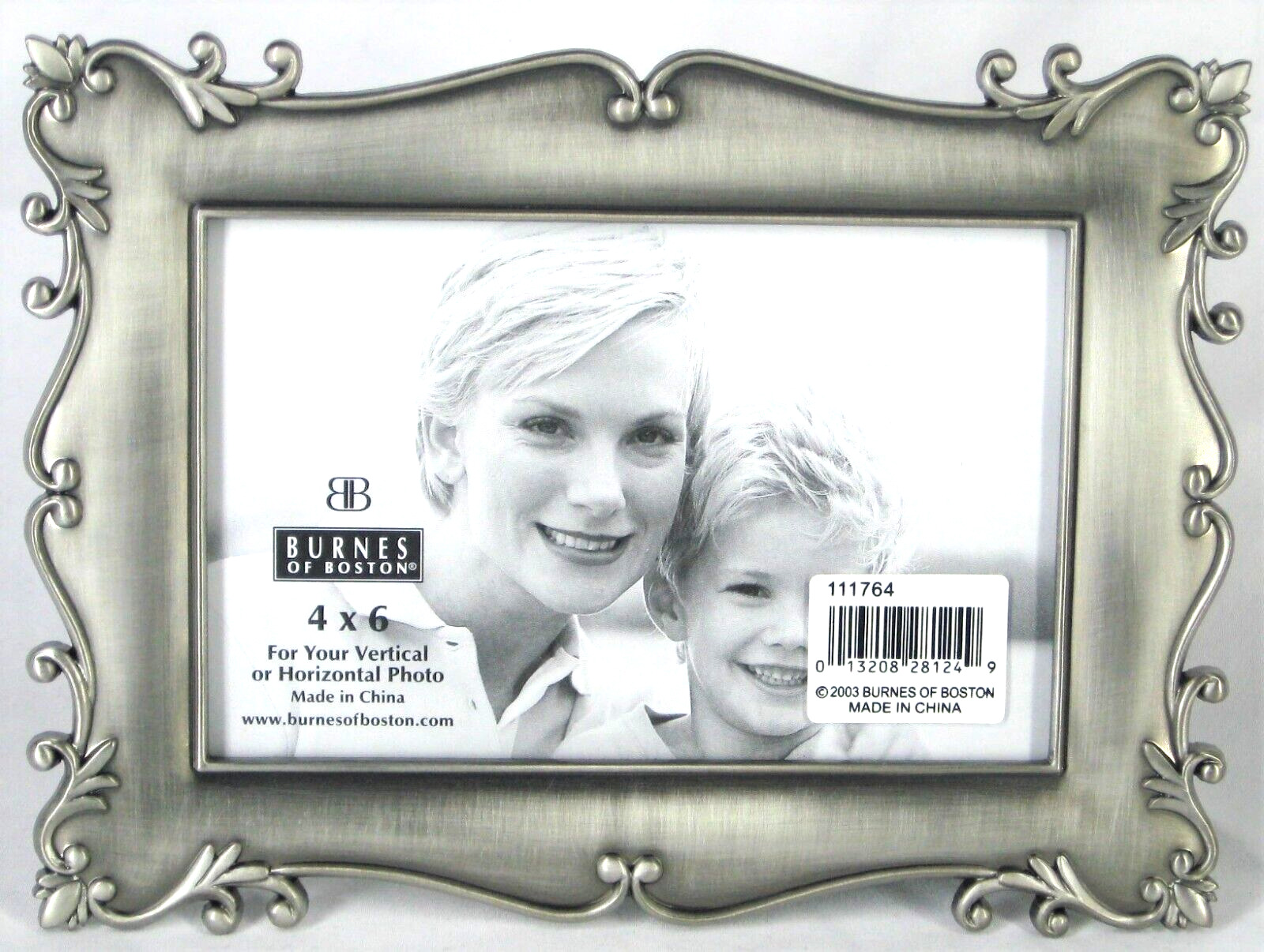 Vtg NWT Silver Picture Frame Burnes of Boston 4 x 6 in Box New Old Stock