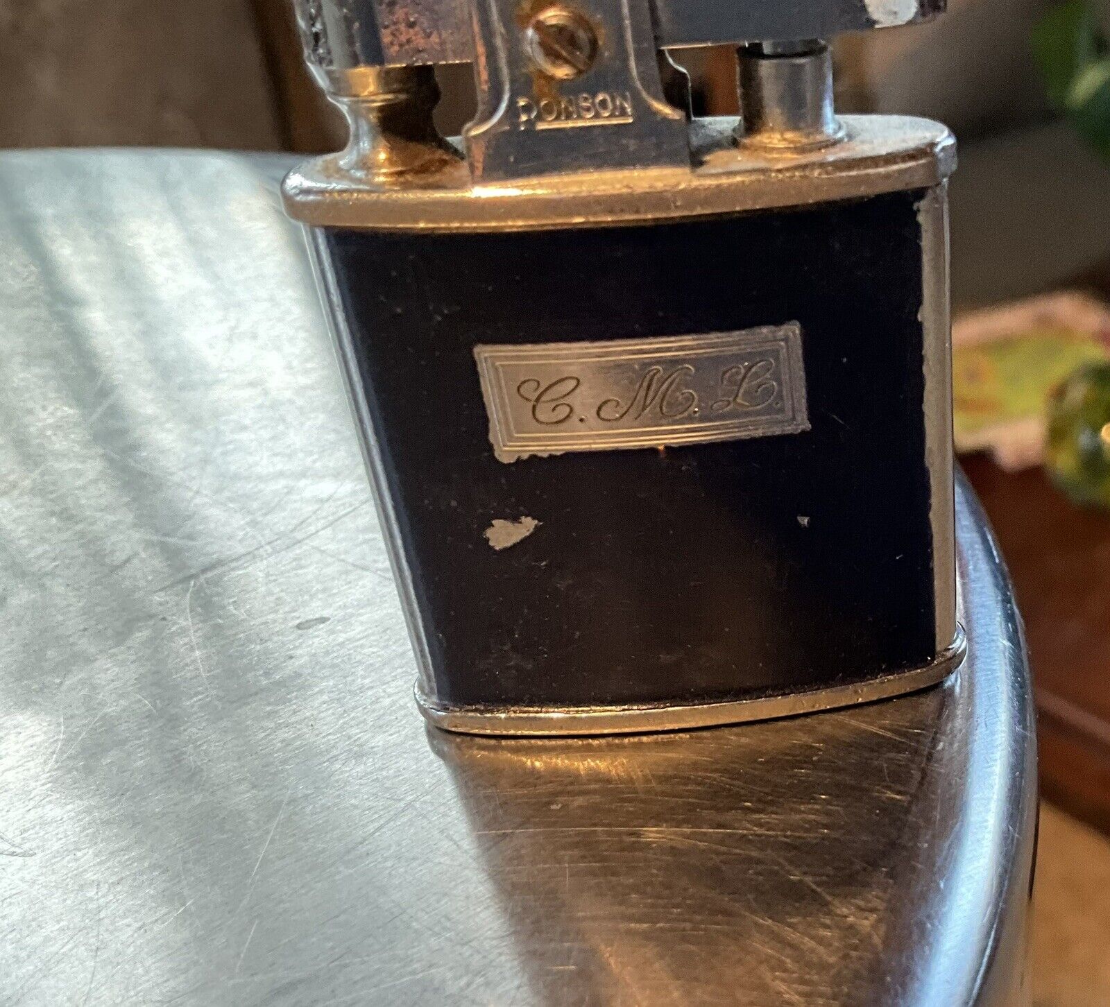 Vintage Ronson Princess Lighter - Leather Wrapped
