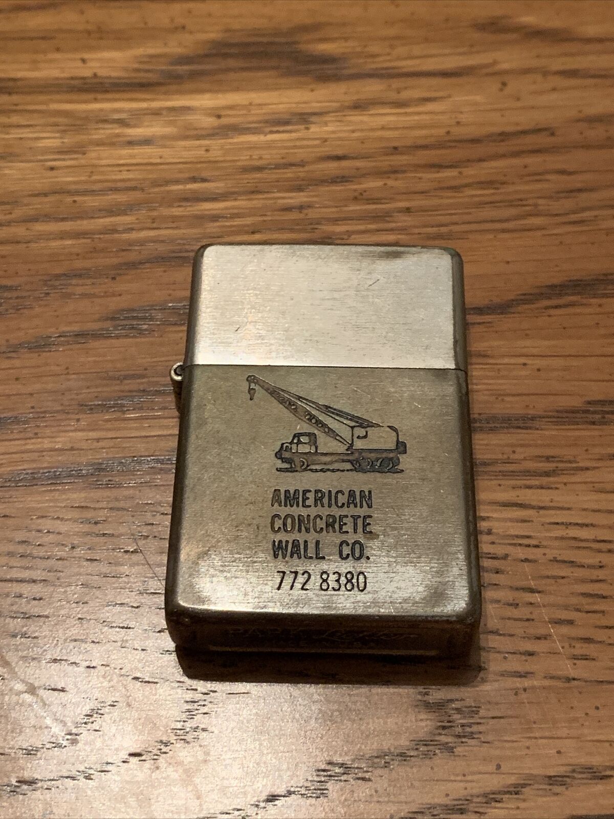 Vintage Rare - American Concrete Wall Co. Advertisement Lighter 