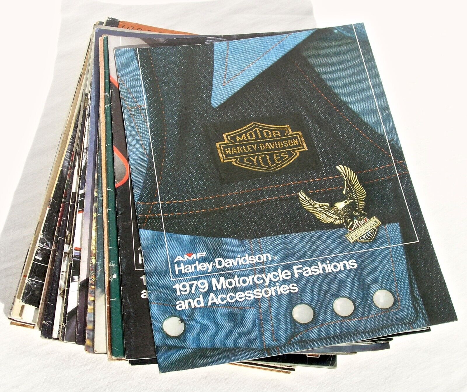 1979-1990 Harley-Davidson Motorcycle Fashion & Accessory Catalogs Lot of 23