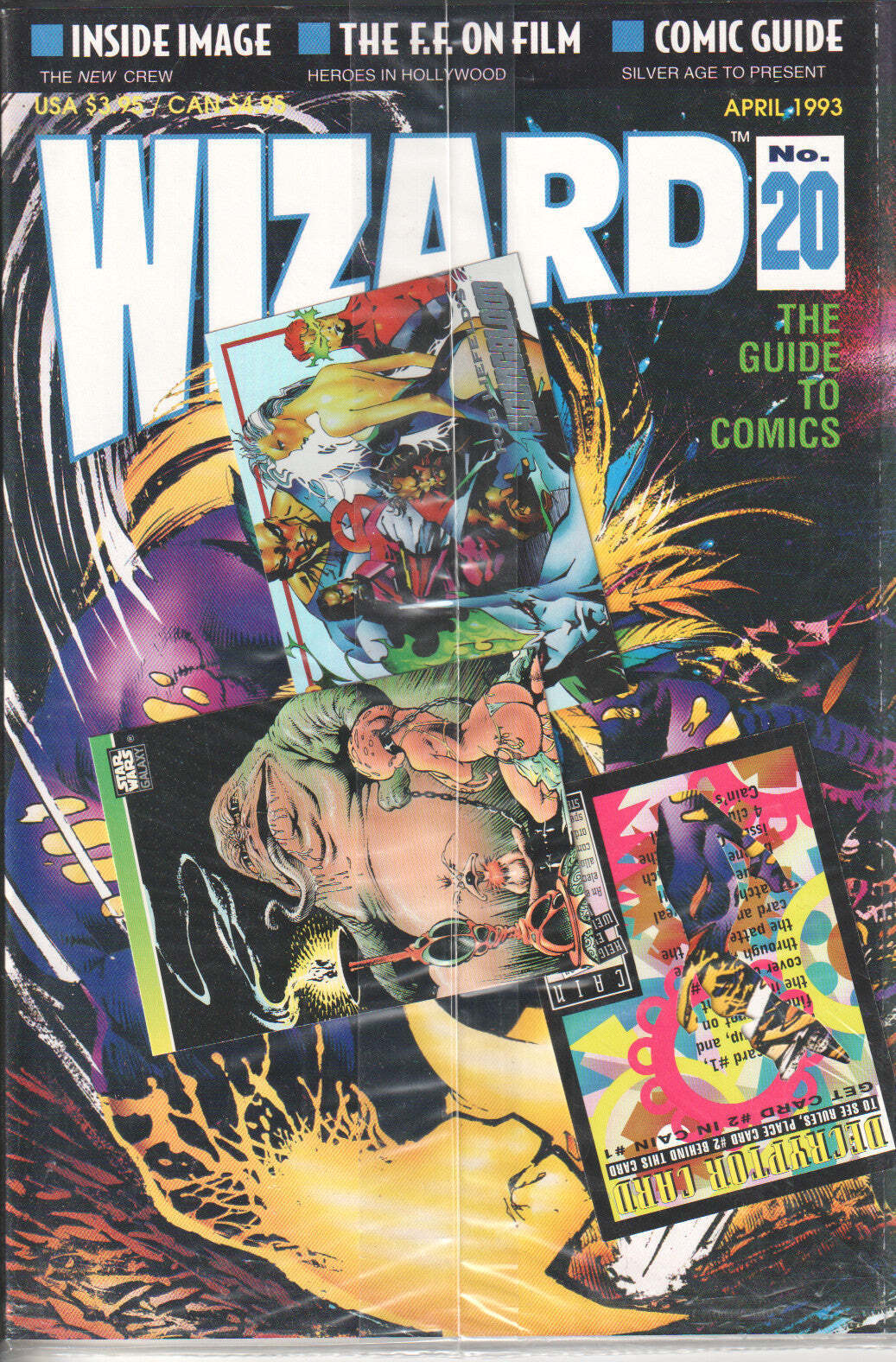 Wizard Magazine #20 April 1993 Sealed with Cards