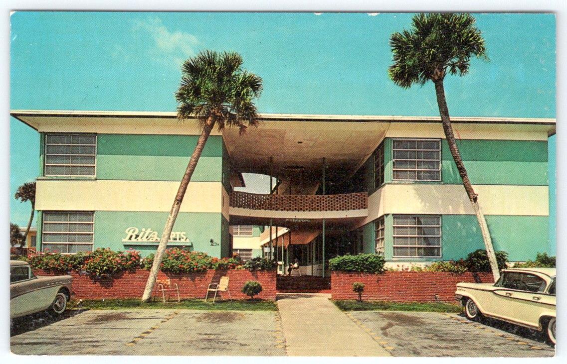 1950-60\'s RITZ MOTEL APARTMENTS DAYTONA BEACH FLORIDA VINTAGE POSTCARD
