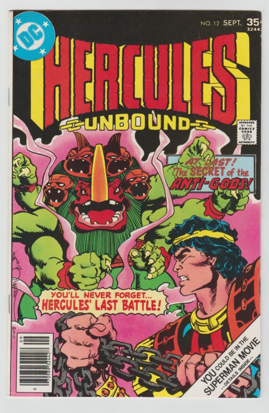 HERCULES UNBOUND #12  (  VF+   8.5  )  12TH ISSUE 1977 SIMONSON ART DC COMICS
