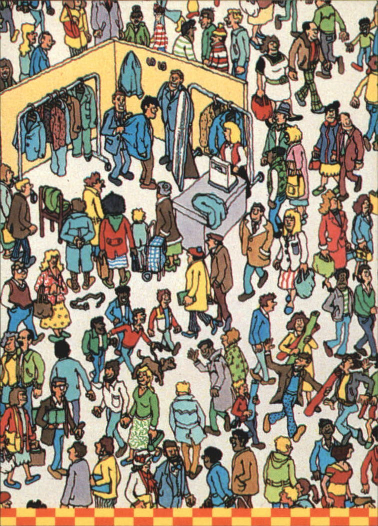 1991 Where\'s Waldo #30 a yellow patterned shirt also adds spice
