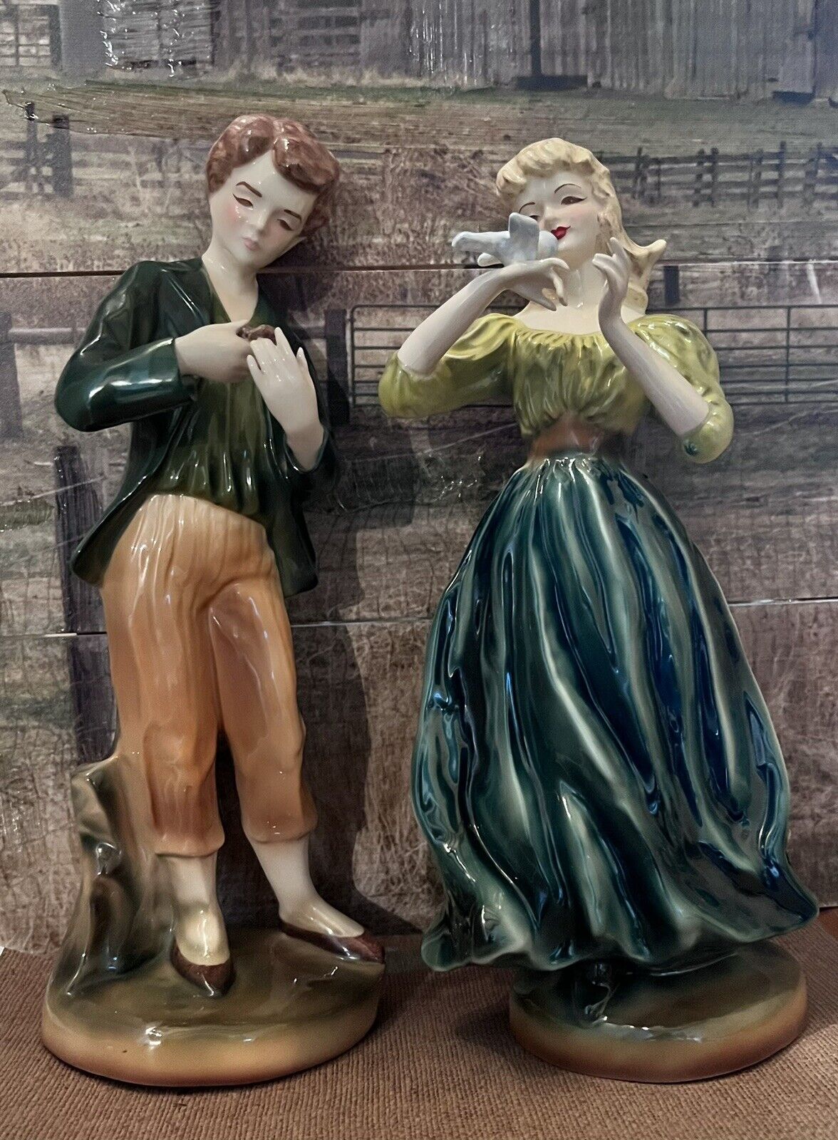 Very RARE Florence Ceramics Couple  ~ SPRING REVERIE & COMPANIONS Figurines