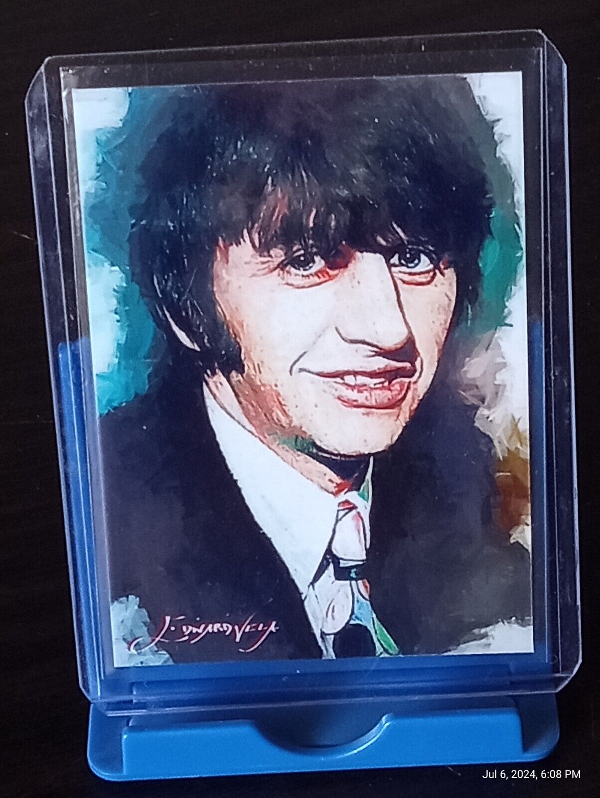 F25 Beates Ringo Starr #12 ACEO Art Card Signed by Artist 38/50