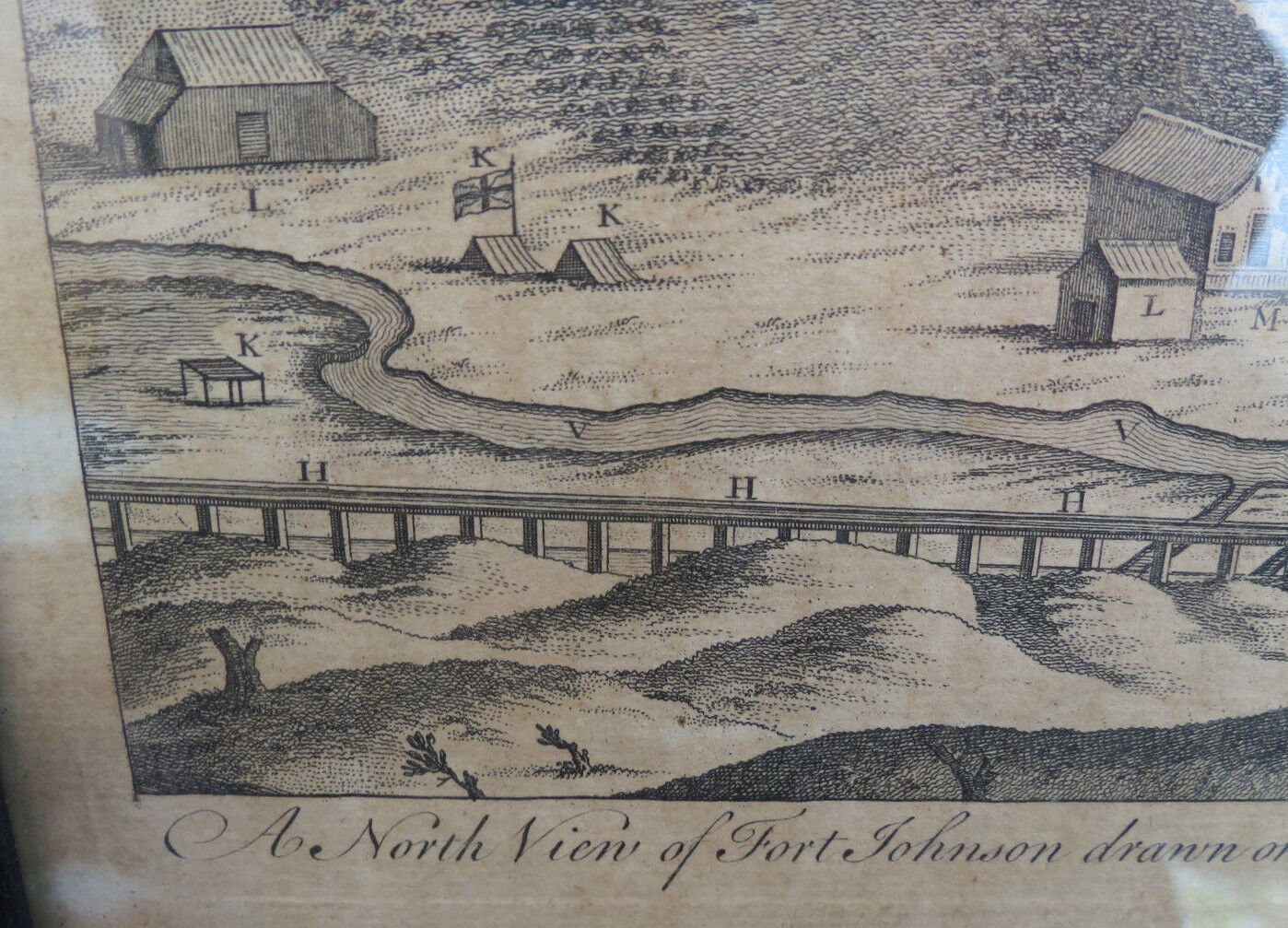 A NORTH VIEW OF FORT JOHNSON Drawn On The Spot By Mr Guy Johnson 1759