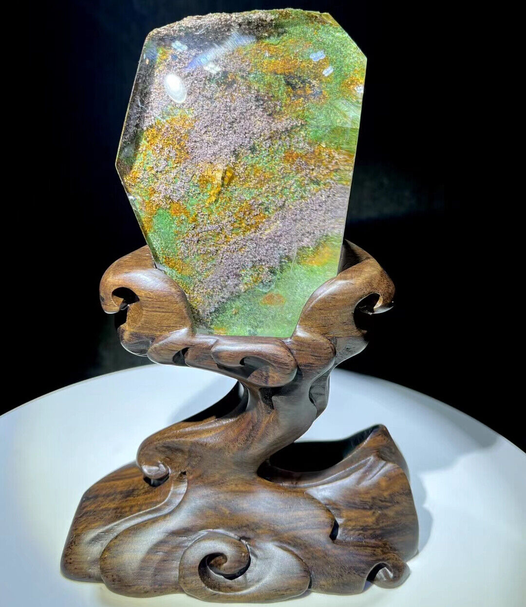 1.4LB Top Natural Rainbow Ghost Phantom Crystal Quartz Mineral Specimen Healing