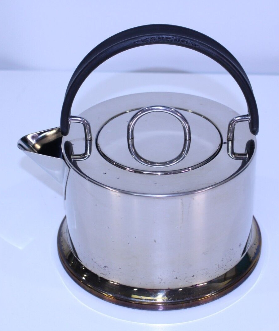 Design C. Jorgensen Made Italy Bodum Tea Kettle Pot Stainless Steel Inox 18/10