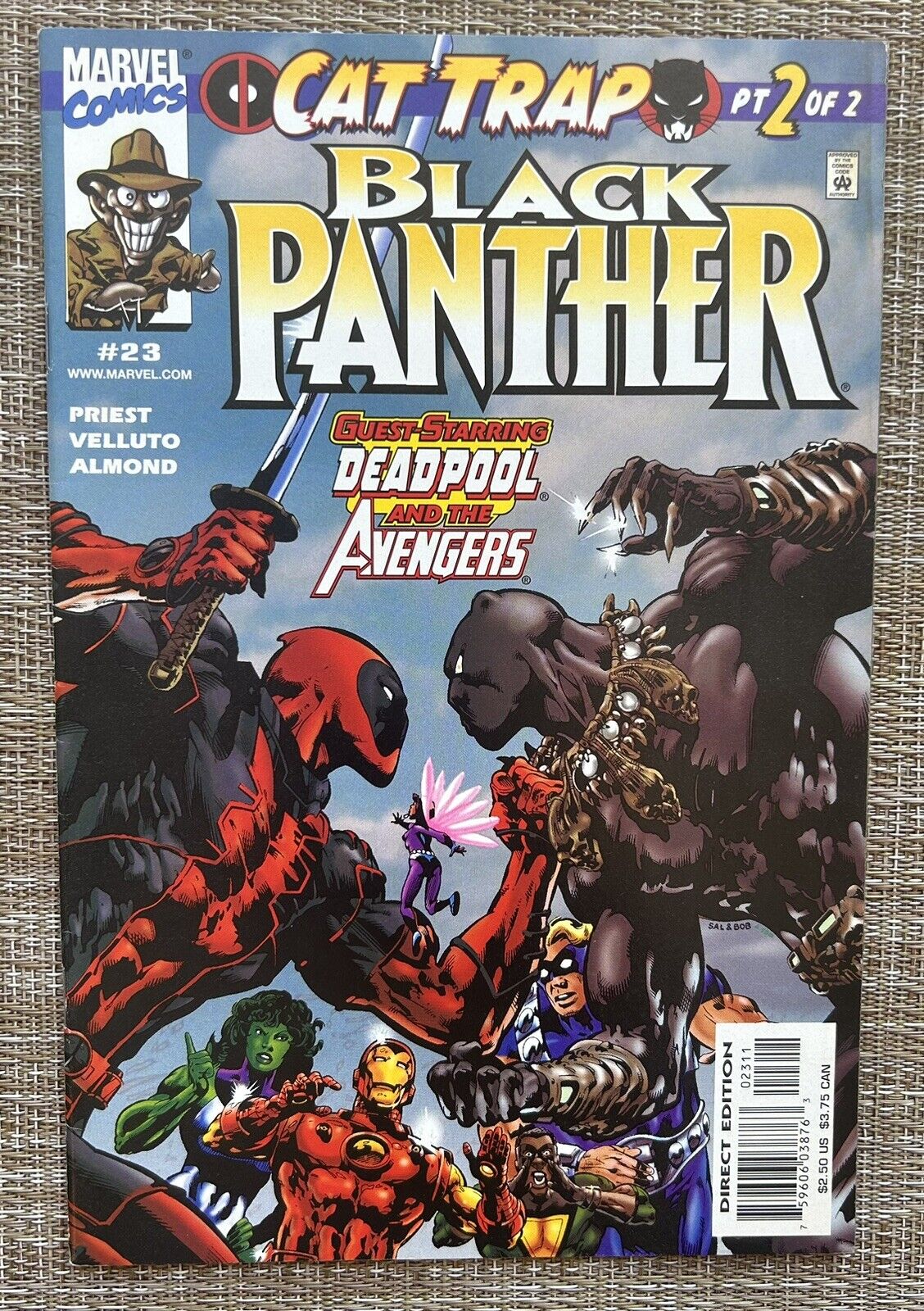 BLACK PANTHER # 23, Deadpool Appearance Cat Trap Part 2, Marvel Comic Book 2000