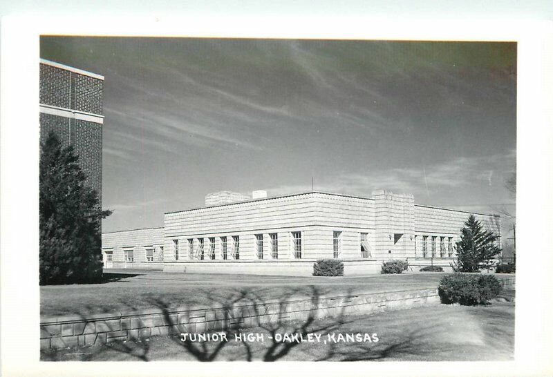 Junior High Oakley Kansas 1953 RPPC Photo Postcard 21-3731