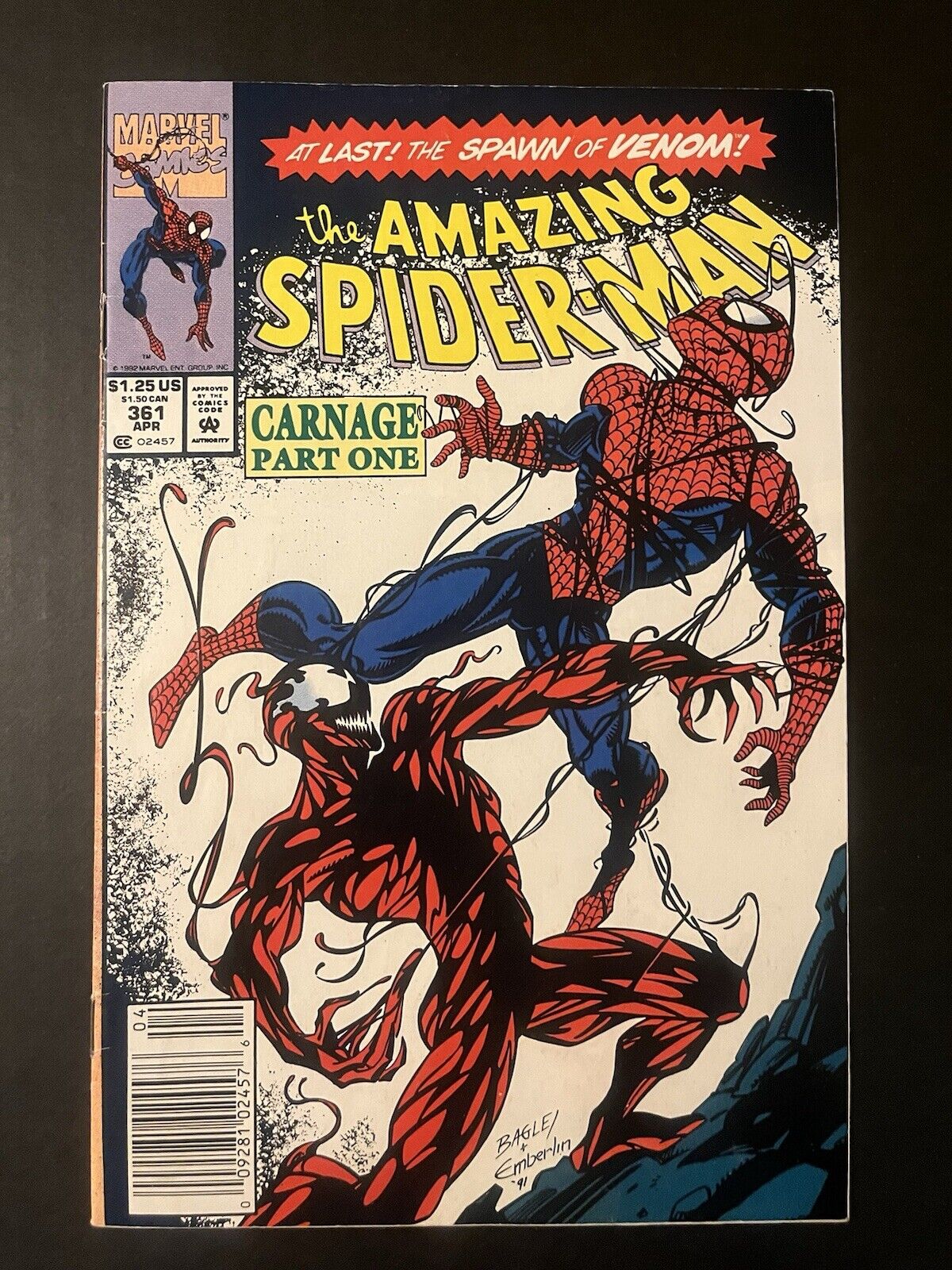 The Amazing Spider-Man #361 Carnage 1st Appearance Marvel 1992