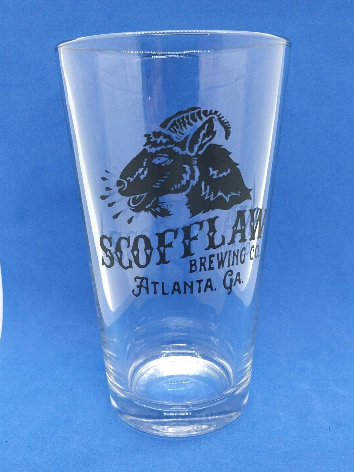 Scofflaw Brewing Pint Glass Craft Beer Atlanta Georgia