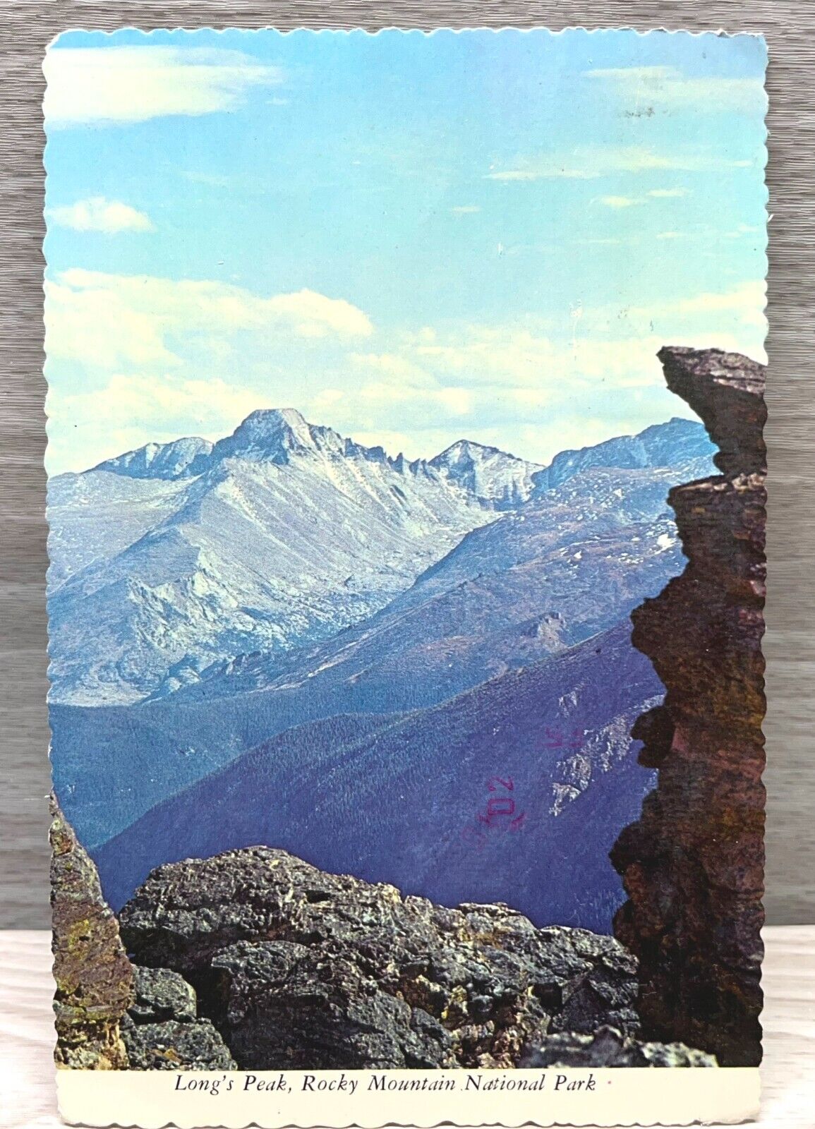 Vintage Postcard Longs Peak Rocky Mountain National Park Posted 1975