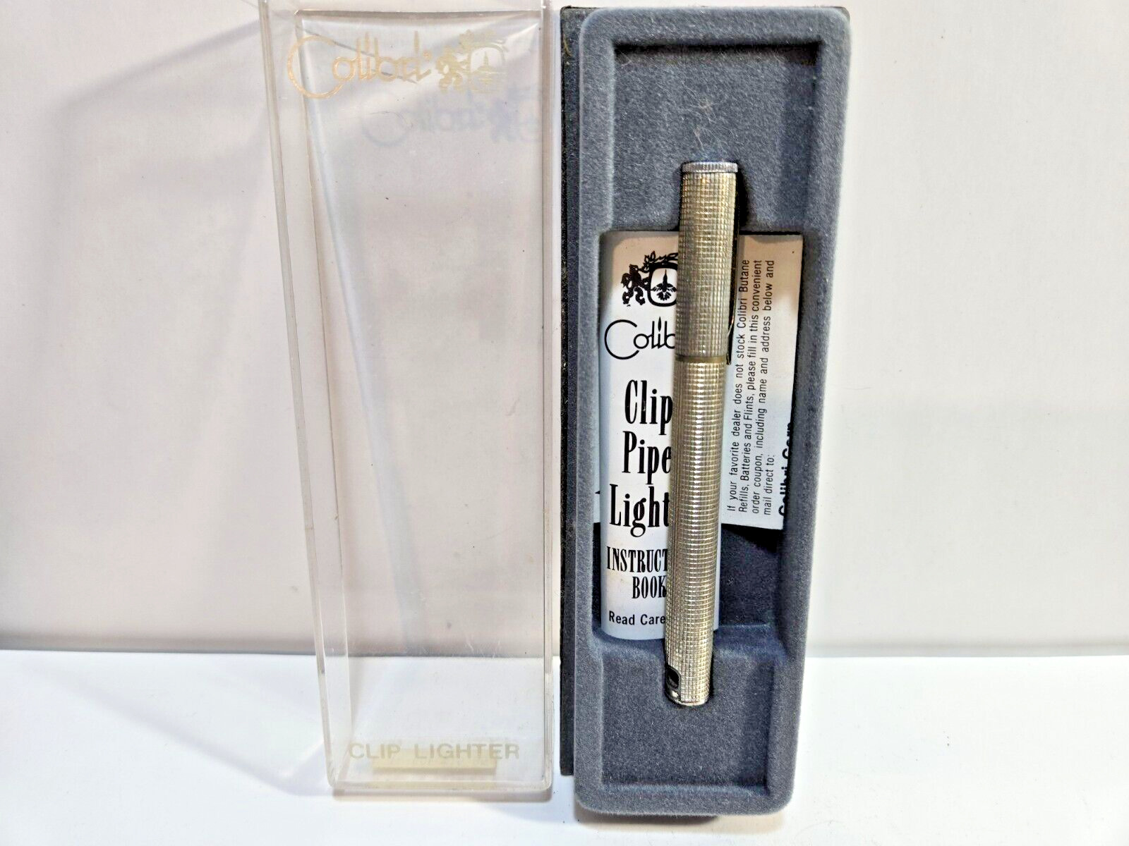 Vintage Colibri Pen PIPE Lighter Pocket Clip  Japan, Original Box 6842/24