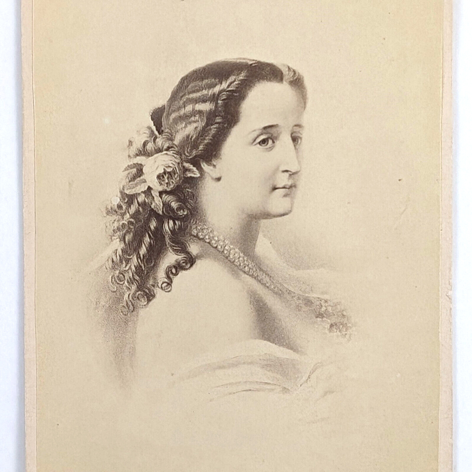 Album Filler CDV Photo Empress Eugenie Royalty Of Spain Napoleon III Wife