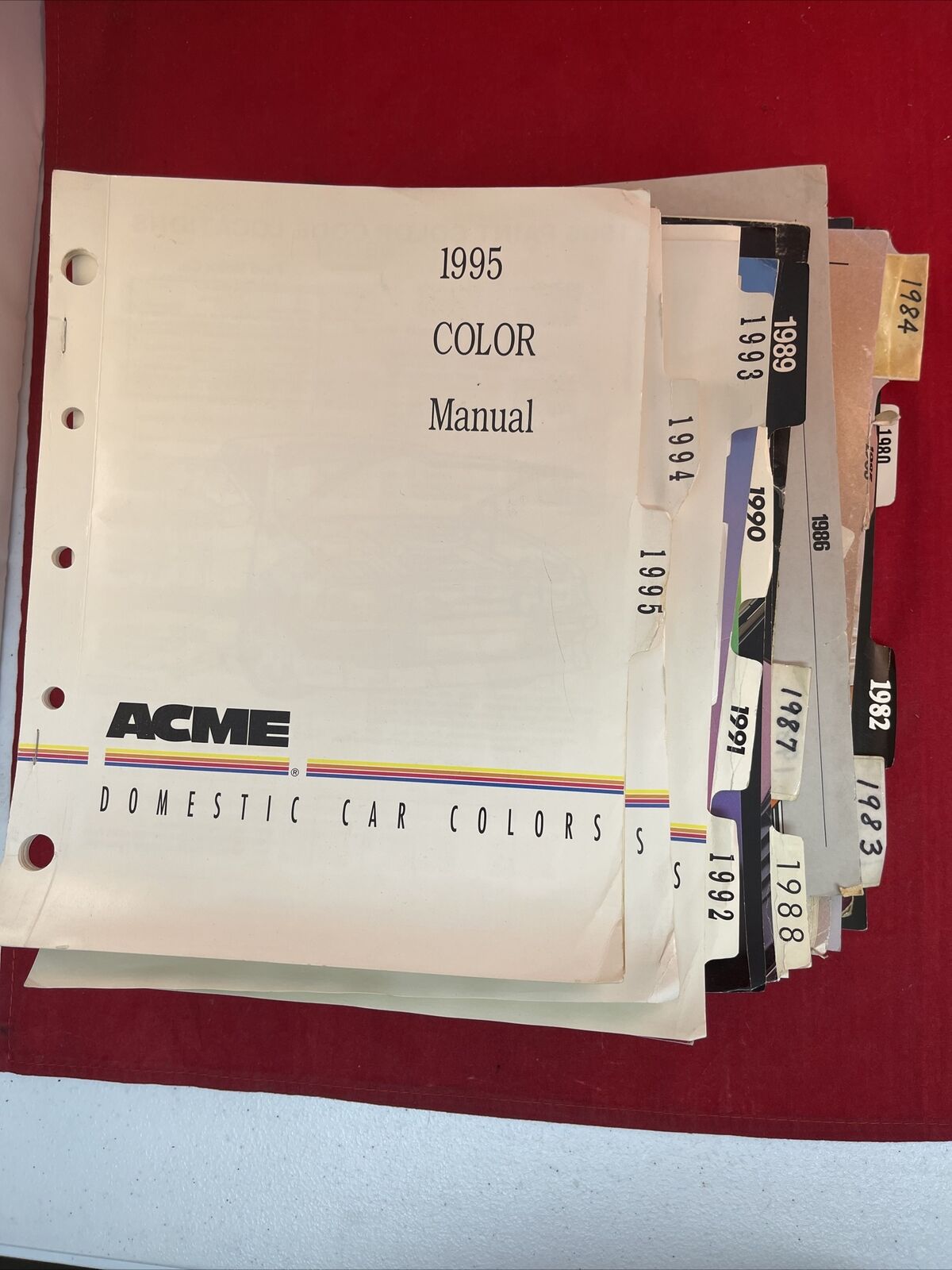 Acme Automotive Paint Color Manuals Domestic 1980 1982-1995