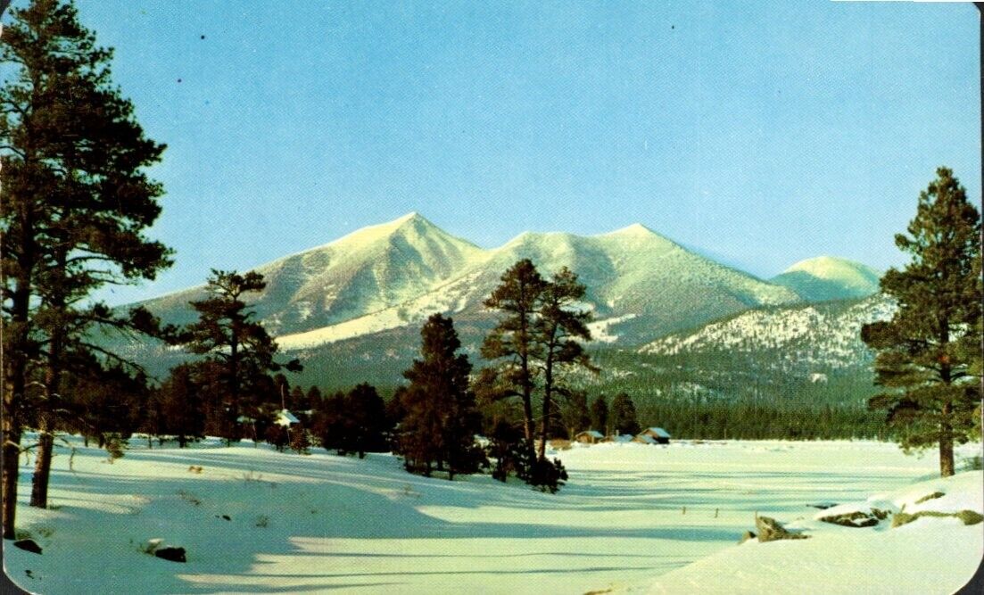 Postcard - San Francisco Peaks near Flagstaff, Arizona Snowy Scene 2948
