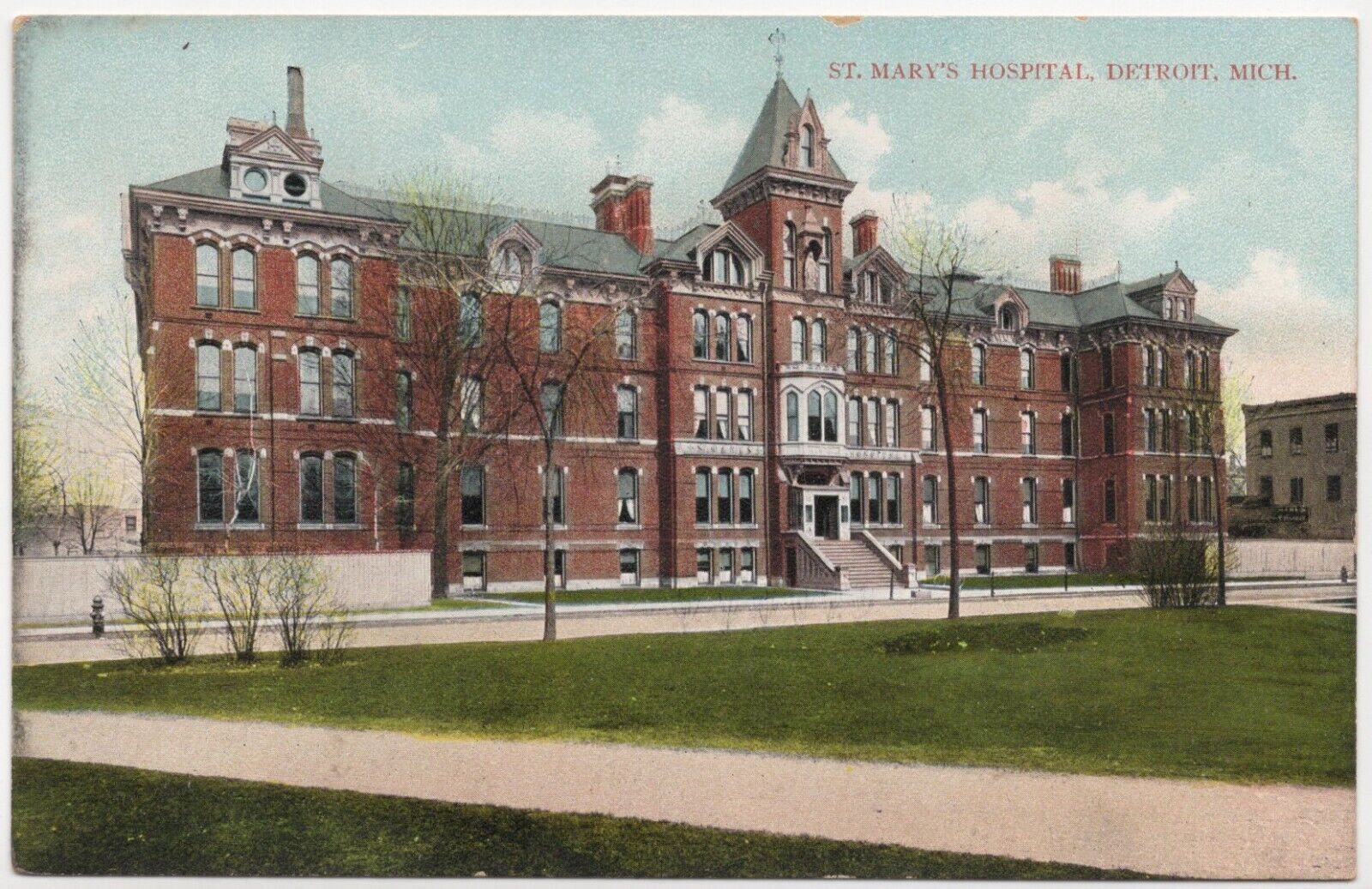 St. Mary's Hospital Detroit Michigan Postcard