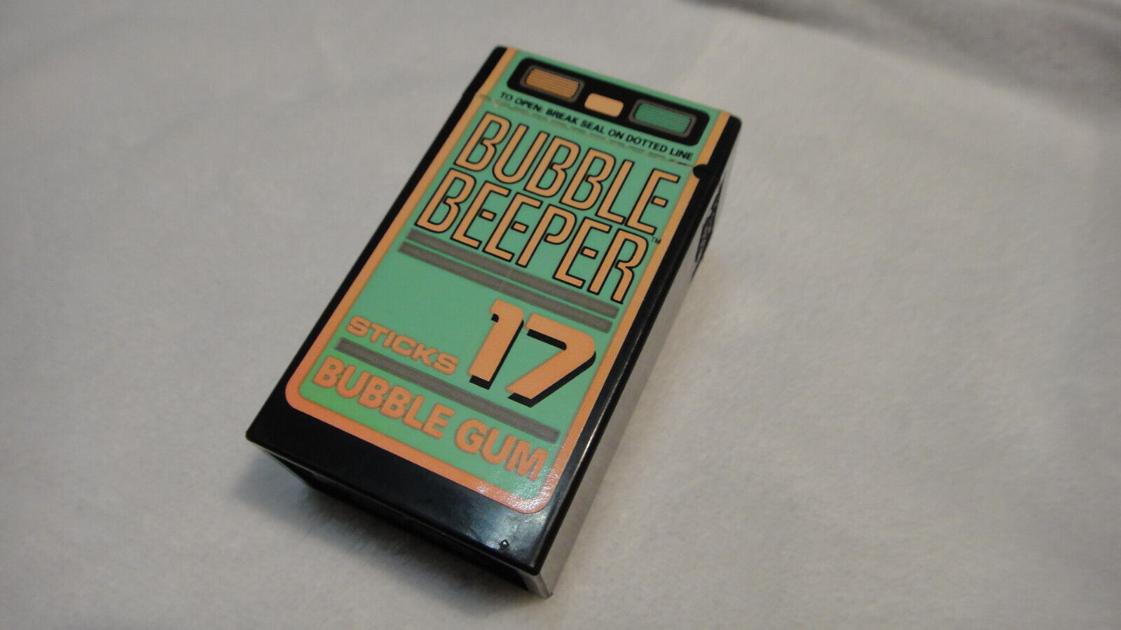 New Vintage Pink Green 80s 90s Bubble Beeper FULL Container Bubble Gum Amurol