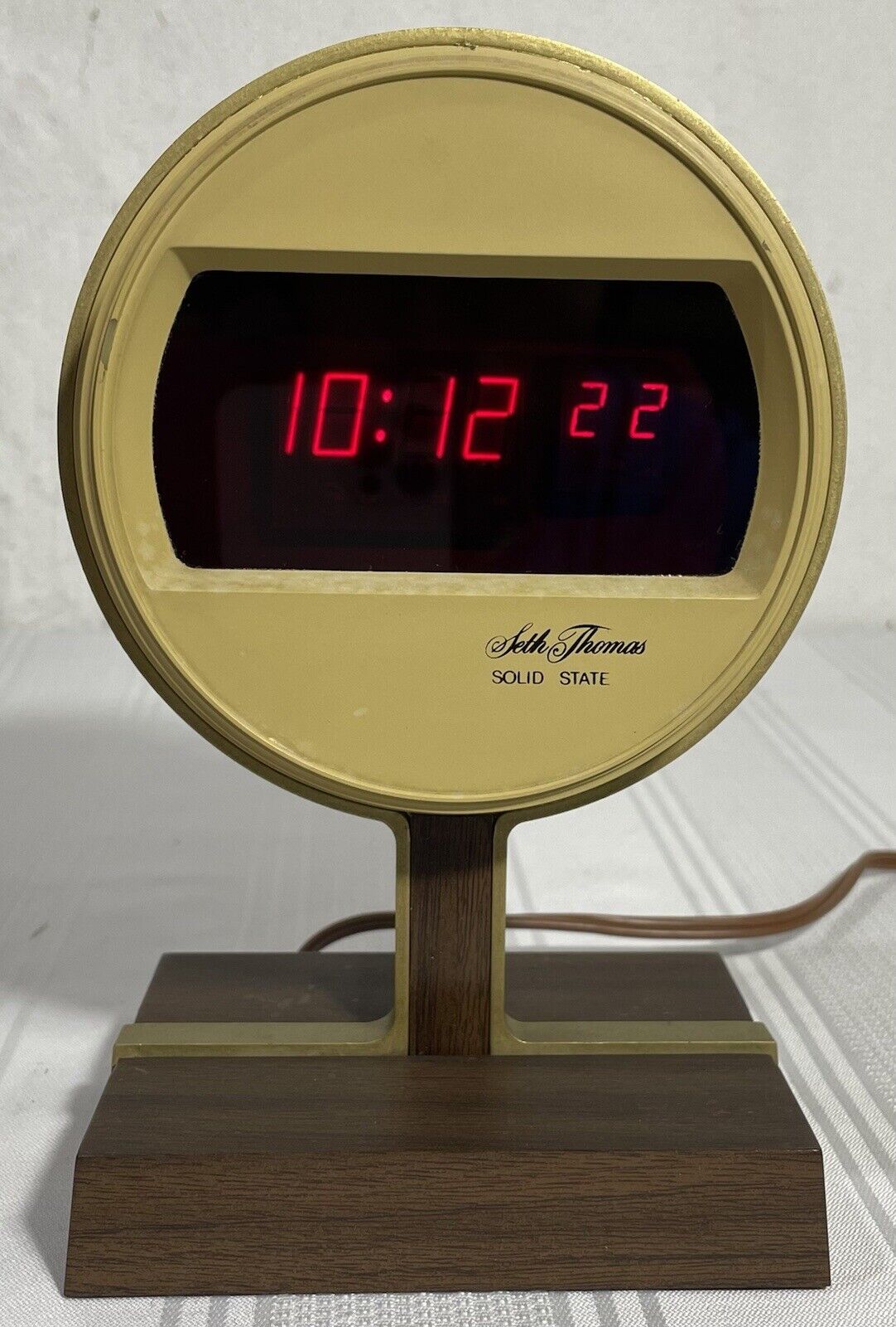 Vintage Rare 1973 Digital Seth Thomas Solid State Mid Century Clock Model 869