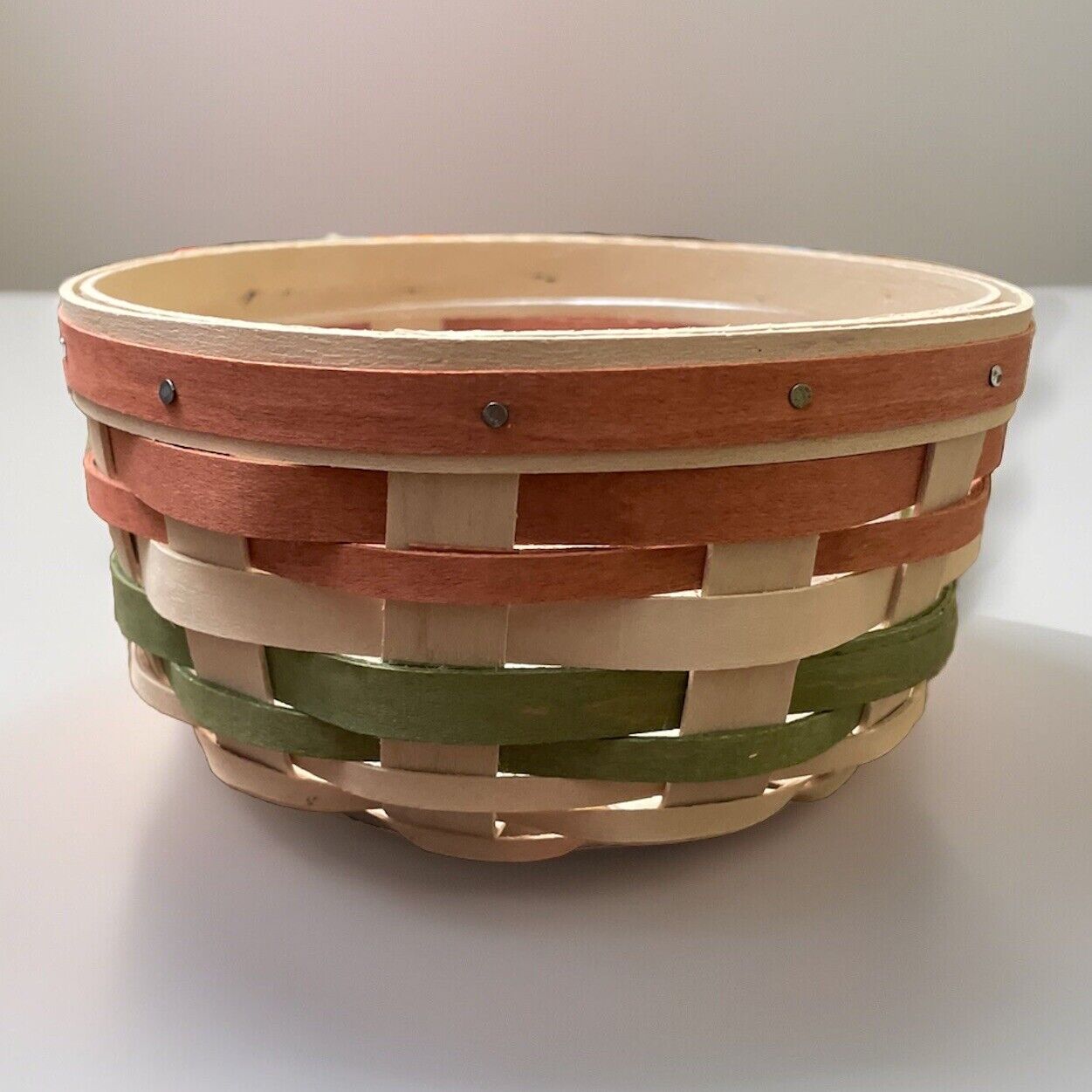 Multicolor Longaberger Basket With Protector