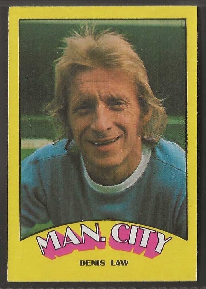A&BC-FOOTBALL 1974 SCOTTISH (GREEN BACK 001-132)-#063- MANCHESTER CITY - LAW 