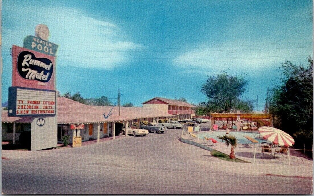 Vintage Postcard Rummel Motel Las Vegas Strip Nevada B1