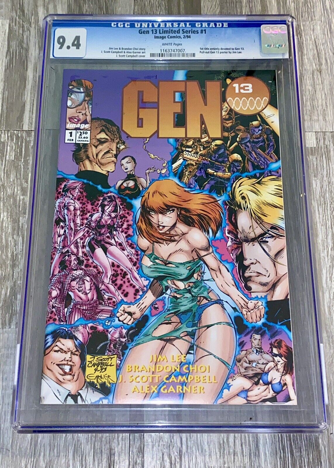 Gen 13 #1 Limited Series Newsstand Edition CGC 9.4