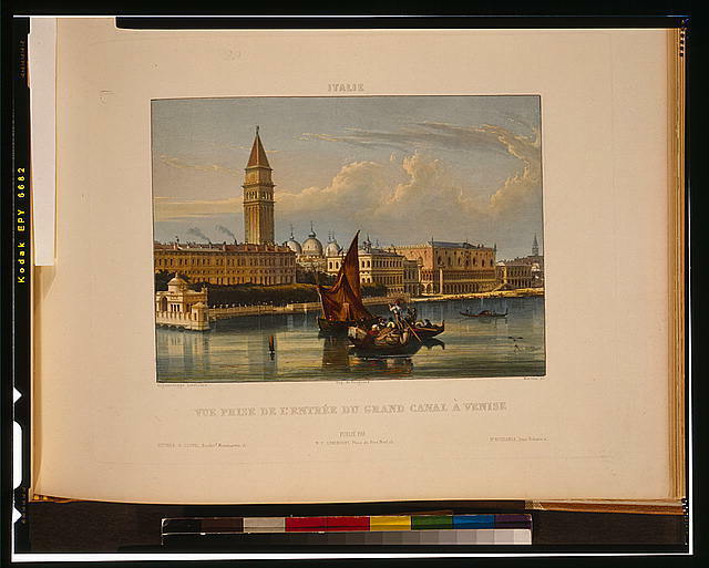 Photo:Grand Canal,Venice,Italy,Noel Paymal Lerebours,1842