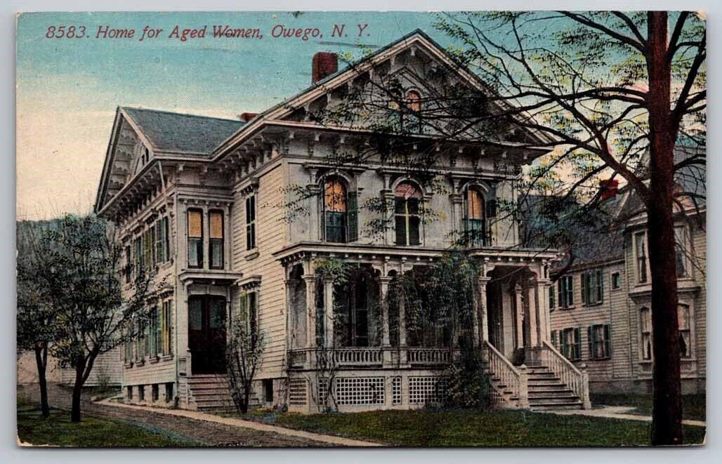 eStampsNet - 1919 Home For Aged Women Landmark Building Owego New York Postcard