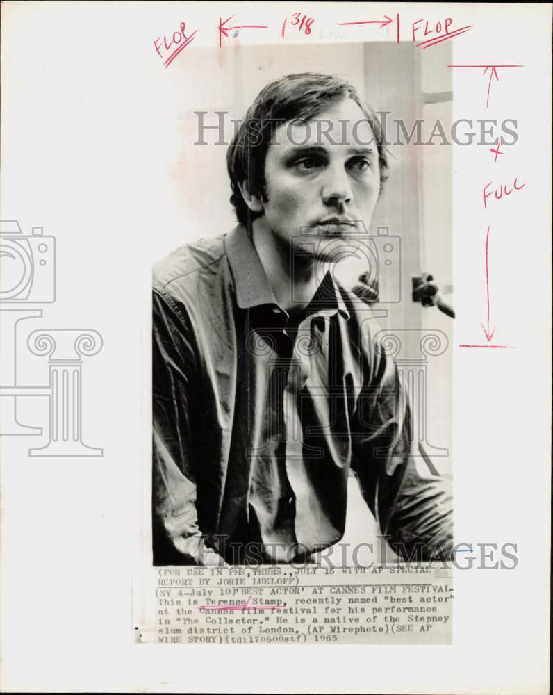 1965 Press Photo Actor Terence Stamp - hpp40914