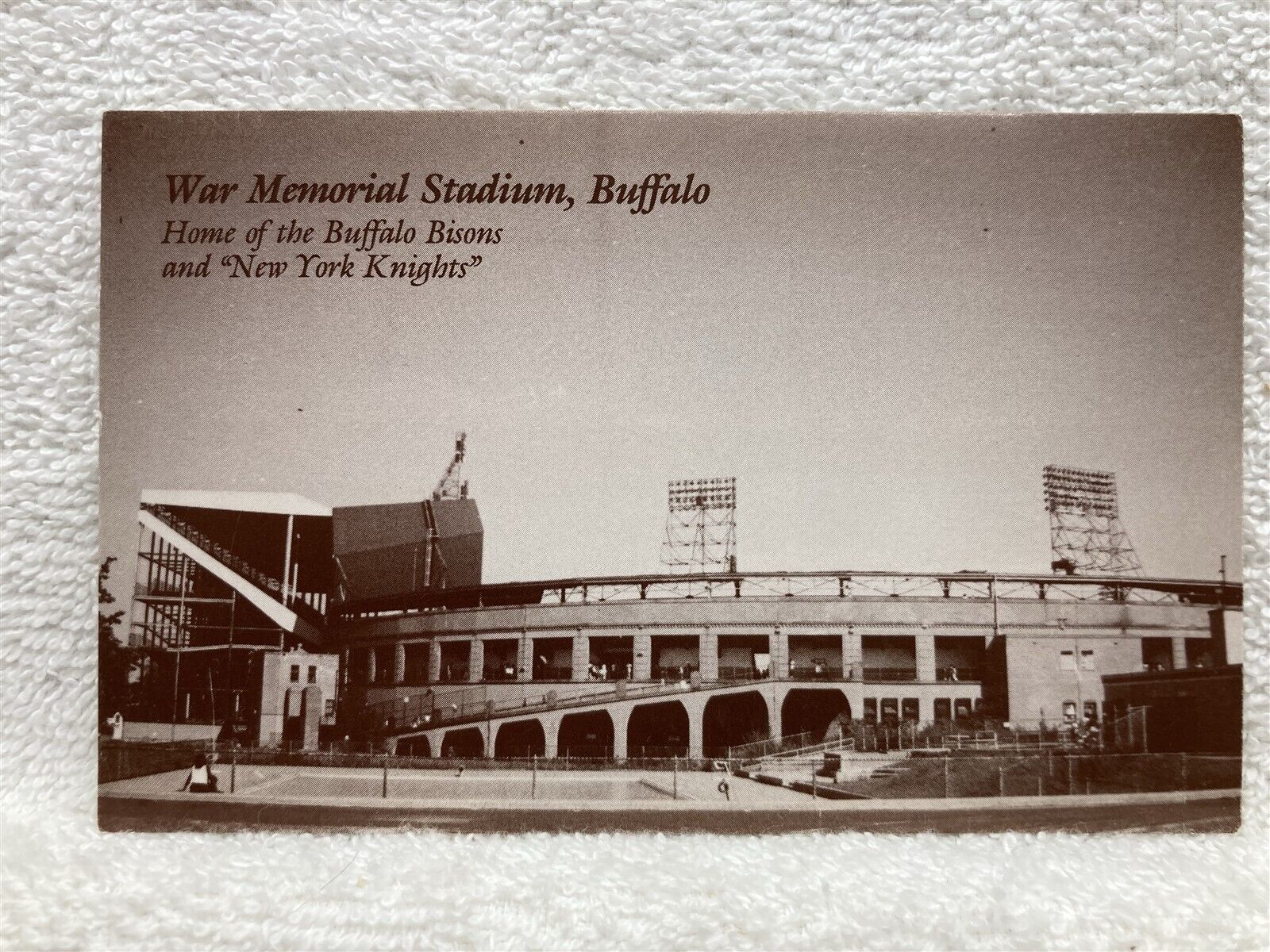 1991 Ballpark Nostalgia Postcard War Memorial Stadium Buffalo Bisons 023 Vtg