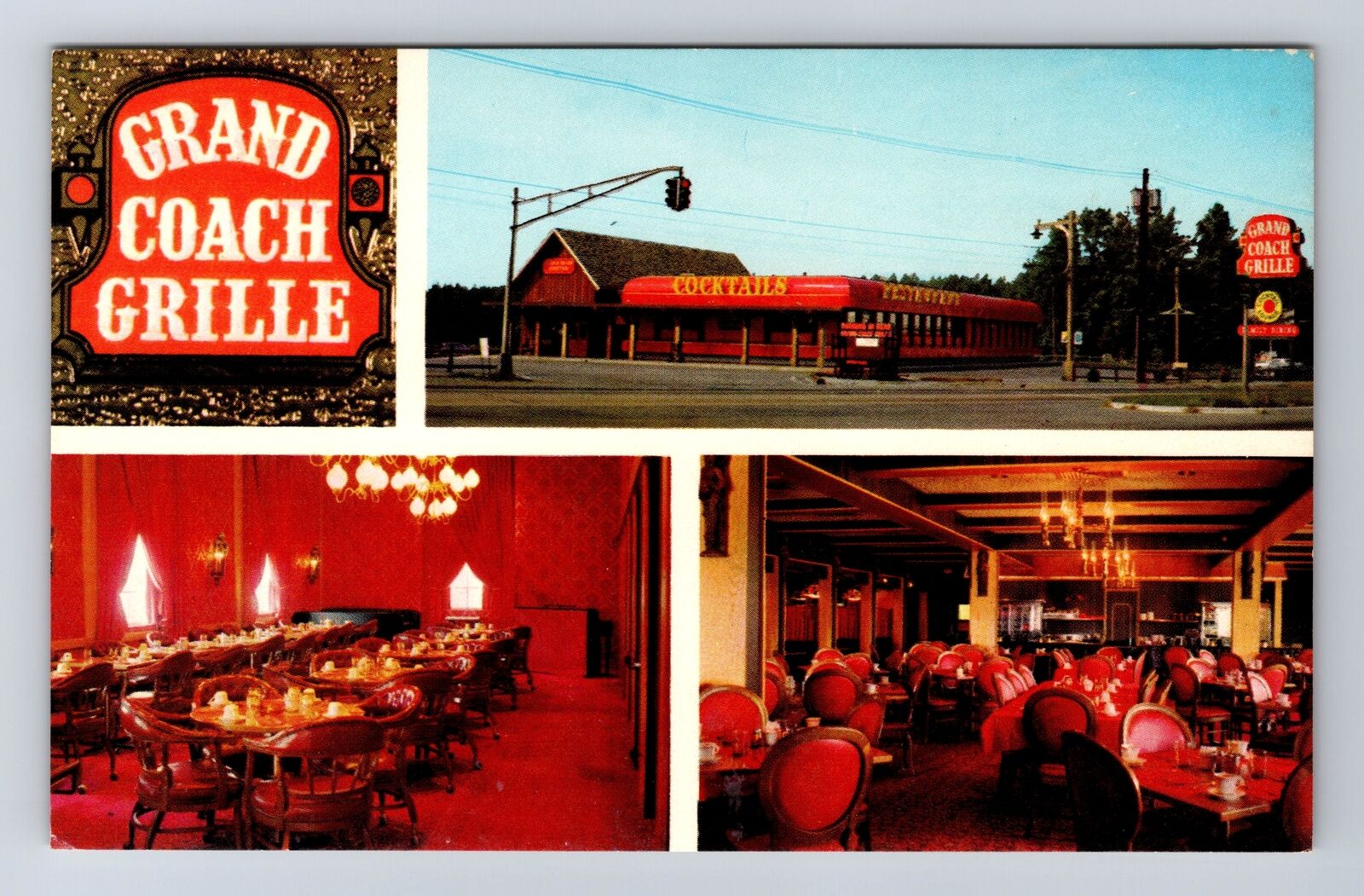 Maple Shade NJ-New Jersey, Grand Coach Grille Dining Souvenir Vintage Postcard