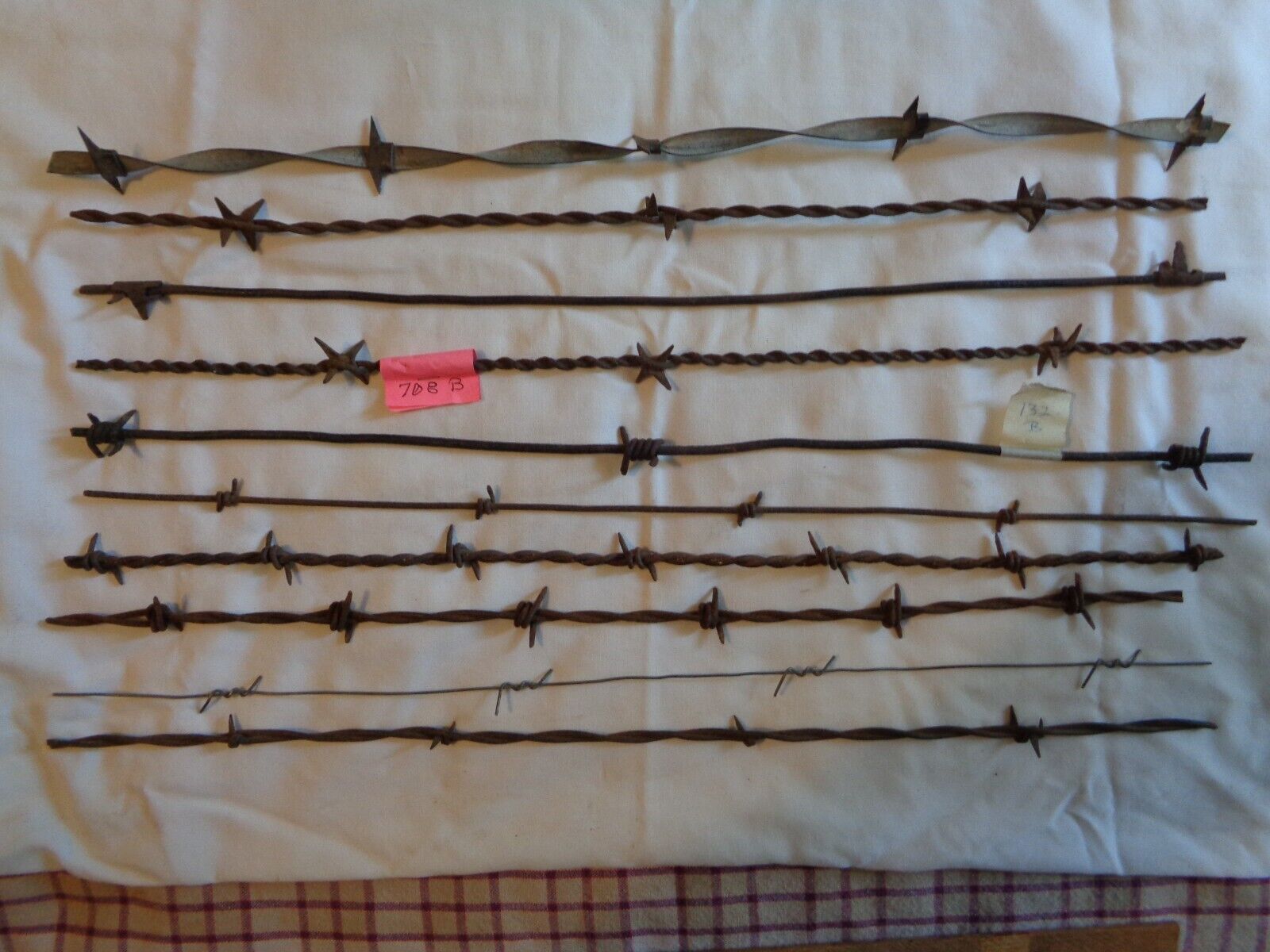 Antique Barbed Wire, 10 DIFFERENT PIECES, Excellent starter bundle , Bdl #57
