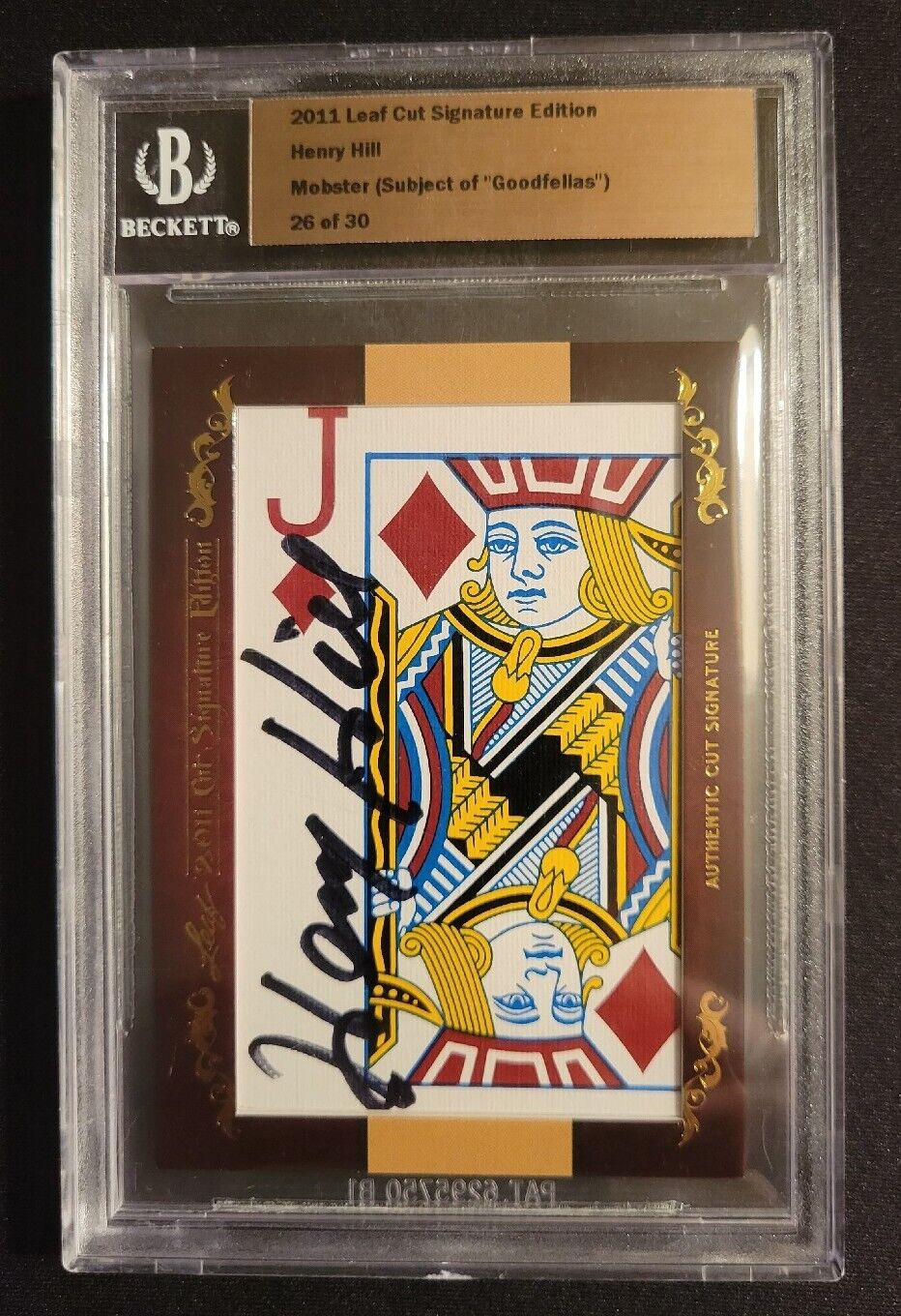 2011 Leaf Cut Signature Edition Henry Hill Goodfellas Mobster auto autograph BGS